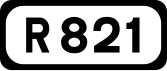 R821 road shield}}