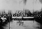 Foundation ceremony of the Chinese Section of KCR in 1909. Group photo of both Chinese and British officials.