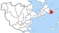 Location in Lianjiang County