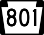 Pennsylvania Route 801 marker