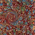 Marbled endpaper from a book bound in France around 1880 (detail)