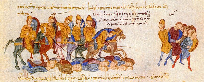 File:Skylitzes-Ouranos kills Bulgarians.jpg