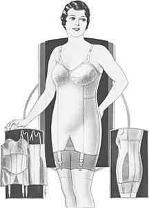 Brassiere and girdle from a 1933 catalogue.