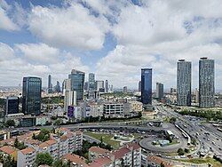 Zincirlikuyu Junction and the skyline