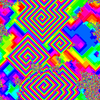 Cyclic cellular automaton pattern