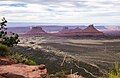 View of Castle Valley from Porcupine Rim with Parriott Mesa to the left.