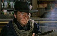 Franco Nero as Django in the film of the same name by Sergio Corbucci (1966).