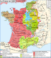 France at the end of the 12th century   French royal domain