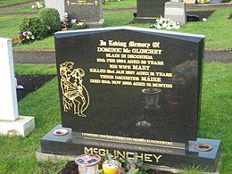 colour photo of the McGlinchey gravestone