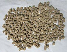 Rice bran pellets