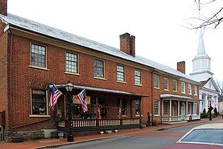 Sister's Row, looking west, 205–209 W. Main Street, built 1821