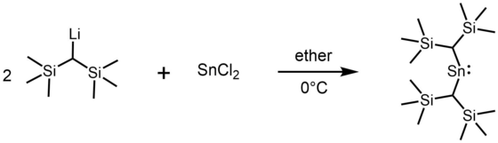 Synthesis of stannylene using organolithium reagent