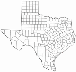 Location of Poteet, Texas