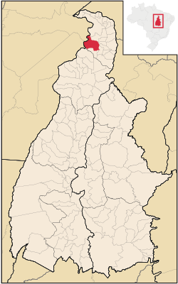 Location in Tocantins state