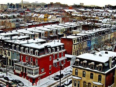 Fairmount neighborhood overlooking 26th and Aspen Streets intersection.