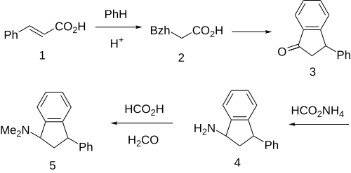 Dimefadane synthesis