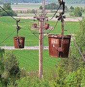 Ropeway conveyor for limestone transportation in Sweden