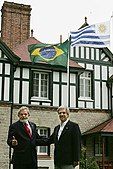 Tabaré Vázquez with Brazilian President Luiz Inácio Lula da Silva, February 2007