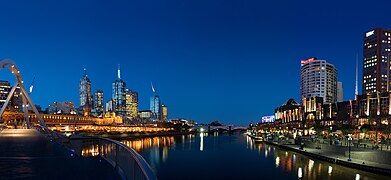 Melbourne yarra twilight