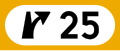 Intersection number[N 1] Yellow for general roads with a single lane.