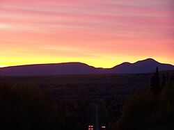 The Sleeping Giant – the view from the top of the hill heading into the Hamlet