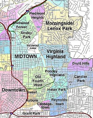 Old Fourth Ward and Eastside neighborhoods