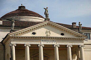 Renaissance acroteria of the Villa La Rotonda, outside Vicenza, Italy, designed by Andrea Palladio, 1566-1590s[9]