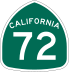 State Route 72 marker