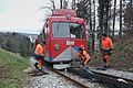 Image 18Most derailments, such as this one in Switzerland, are minor and do not cause injuries or damage. (from Train)