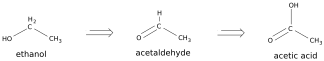 The oxidation of ethanol