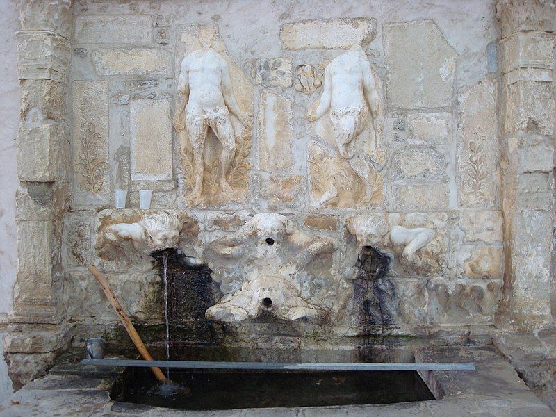 File:Vrontisi monastery fountain.JPG