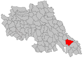 Location in Iași County