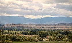 Landforms near Lodge Grass, Montana