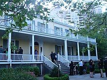 The side porch at Gracie Mansion