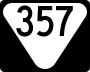 State Route 357 marker