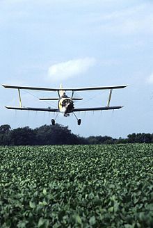 Biplane, US field, cropdusting