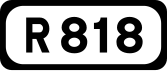 R818 road shield}}