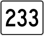 Route 233 marker