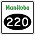 Provincial Road 220 marker