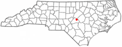 Location in North Carolina