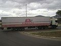 Truck of a meat company in Brazil. South America produces 20% of the world's beef and chicken meat.