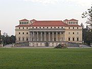 The corps de logis of the Schloss Esterházy, see from the garden