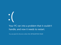 The Blue Screen of Death on Windows 8, 8.1 and 10 (RTM–v1511).