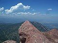 Summit of Bear Peak looking North. Boulder, Colorado on upper right.