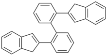 Skeletal formula of 2,2'-bis(2-indenyl) biphenyl