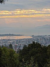 View west to the Golden Gate Bridge