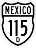 Federal Highway 115D shield