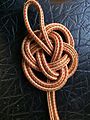 Celtic Button knot on the bight therefore double, flat, with loop