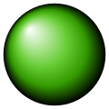 Light shades of green in the center and darker shades on the sides