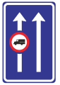 Restrictions in lane